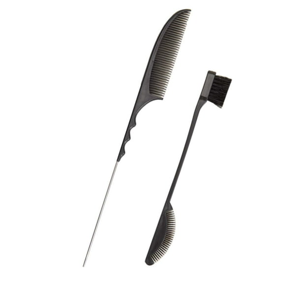 Kit de peine para peinar el cabello, peine resistente de triple cardado para barberos profesionales Negro