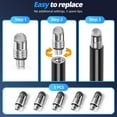 thumbnail image 5 of Stylus pens for Touch Screens [5 Pack Long Pen Body] Fiber mesh Tips High Sensitivity & Fine Point Capacitive Pen Compatible for ipad iPhone Android Tablet Laptop Microsoft Surface Chromebook, 5 of 6