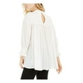 thumbnail image 2 of FREE PEOPLE Womens Ivory Textured Long Sleeve Jewel Neck Top Size: S, 2 of 2