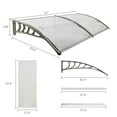 thumbnail image 2 of Xilee 40 * 80'' Window and Door Awning Exterior, UV/Rain/Snow/Sunlight Protection Sheet,Window Awning Canopy Exterior with Plastic Steel Bracket,Polycarbonate Cover,UV,Rain,Snow Protection for Porch,, 2 of 10