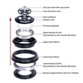 thumbnail image 4 of Soidarity Cojinete de bicicleta, componentes de reparación de auriculares, accesorios de marco, accesorio resistente para ciclismo, componente modificado, Ciclismo Negro 55 mm, 4 of 6
