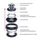 thumbnail image 5 of Soidarity Cojinete de bicicleta, componentes de reparación de auriculares, accesorios de marco, accesorio resistente para ciclismo, componente modificado, Ciclismo Negro 55 mm Soidarity OD027436-02, 5 of 6