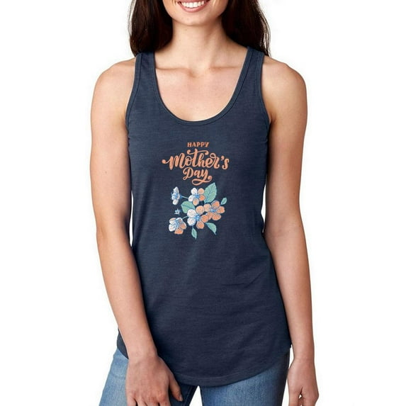 Happy Mother's Day Bouquet Racerback Tank Women -Image by Shutterstock, Female Large