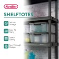 thumbnail image 2 of Bidones de almacenamiento Sterilite ShelfTote de 25 litros de plástico transparente, paquete de 6, 2 of 8