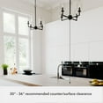 thumbnail image 5 of Hunter - Kerrison 4-light Natural Black Iron, Medium Size Chandelier, Dimmable, Candle Shaped, for Bedrooms, Dining, Living Rooms - 19536, 5 of 7