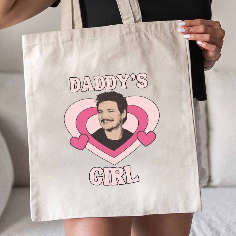 I Love Pedro Pascal Canvas Tote Bags for Women Large Shopper