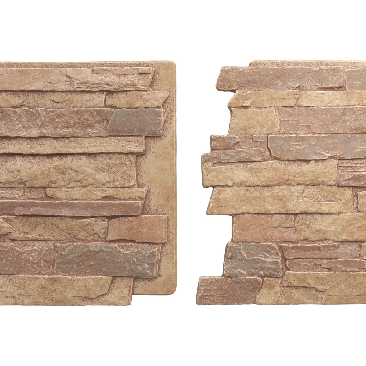 Ekena Millwork 49"W x 25 1/2"H x 1 1/4"D Acadia Ledge Stacked Stone, StoneWall Faux Stone Siding Panel, Fall Bank