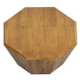 thumbnail image 6 of DECMAY 31.5 "Octagonal Natural  Rubber wood  Coffee Table, Coffee Table, Living Room Bedroom, 6 of 9