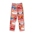 thumbnail image 4 of Xecao Cartoon with Traffic Elements Men's Straight Lounge Pajama Pants: The Ultimate in Comfortable Sleepwear, 4 of 9