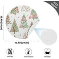 thumbnail image 4 of GZHJMY Christmas Tree Round Placemats Set of 4, Non-Slip PVC Table Mats Washable Heat Resistant Place Mats for Kitchen Dining Table Christmas Home Decor, 15.4 Inch Table Mat, 4 of 7