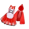 thumbnail image 4 of Capa de vestido rojo para niña, accesorios fotográficos para disfrazarse para la fiesta del festival de Navidad para niños, 4 of 8