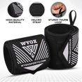 thumbnail image 2 of WYOX 12" Weightlifting Wrist Wraps for Men & Women – Professional Wrist Support with Heavy Duty Thumb Loop, Best for Powerlifting, Bodybuilding, Strength Training & Gym Workouts, 2 of 7