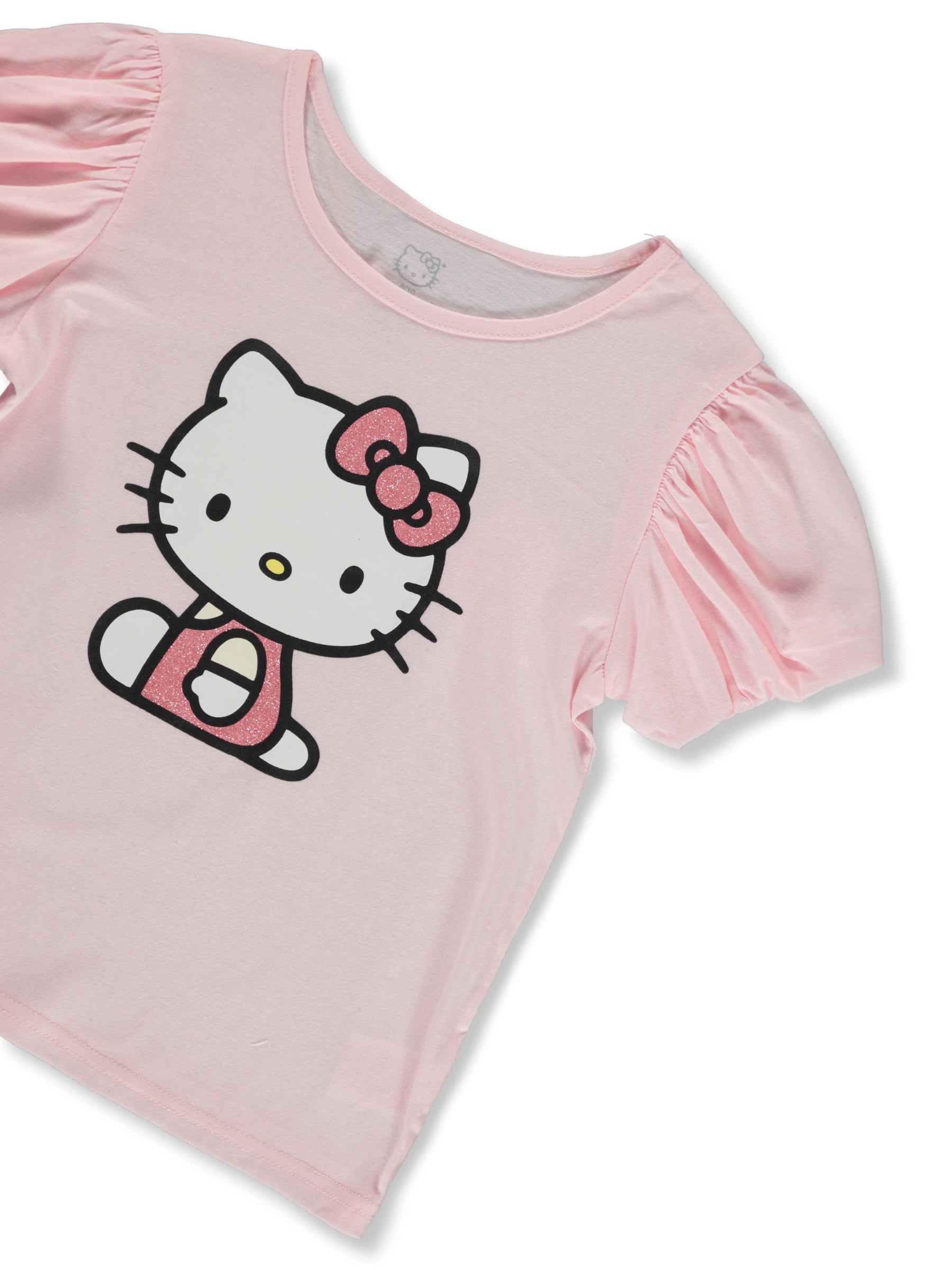 Hello Kitty Girls' 2-Piece Skorts Set Outfit Color: pink/multi Size: 5 - 6