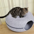 thumbnail image 3 of Cueva de gato de fieltro Yuyangstore premium transpirable resistente a los arañazos gris claro, 3 of 8