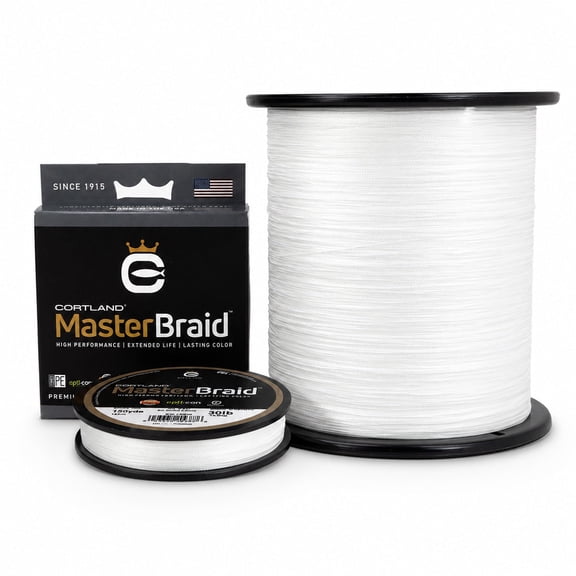 Cortland Master Braid - Braided Fishing Line, White