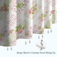 thumbnail image 6 of Pioneer Flower Floral Print Pattern Shower Curtain 84"x72", Bathroom Decorative Shower Curtain Set with 12 Hooks, Waterproof Washable, 6 of 6
