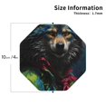 thumbnail image 3 of Pofeuu Vintage Wolf Warrior Print Leather Coasters Set of 6, Round Cups Mugs Mat Pad for Home Kitchen Heat Resistant Drink Coasters,Octagon, 3 of 7