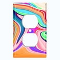 thumbnail image 2 of Metal Light Switch Plate Cover Liquid Candy Colorful Swirl CDY002, 2 of 13