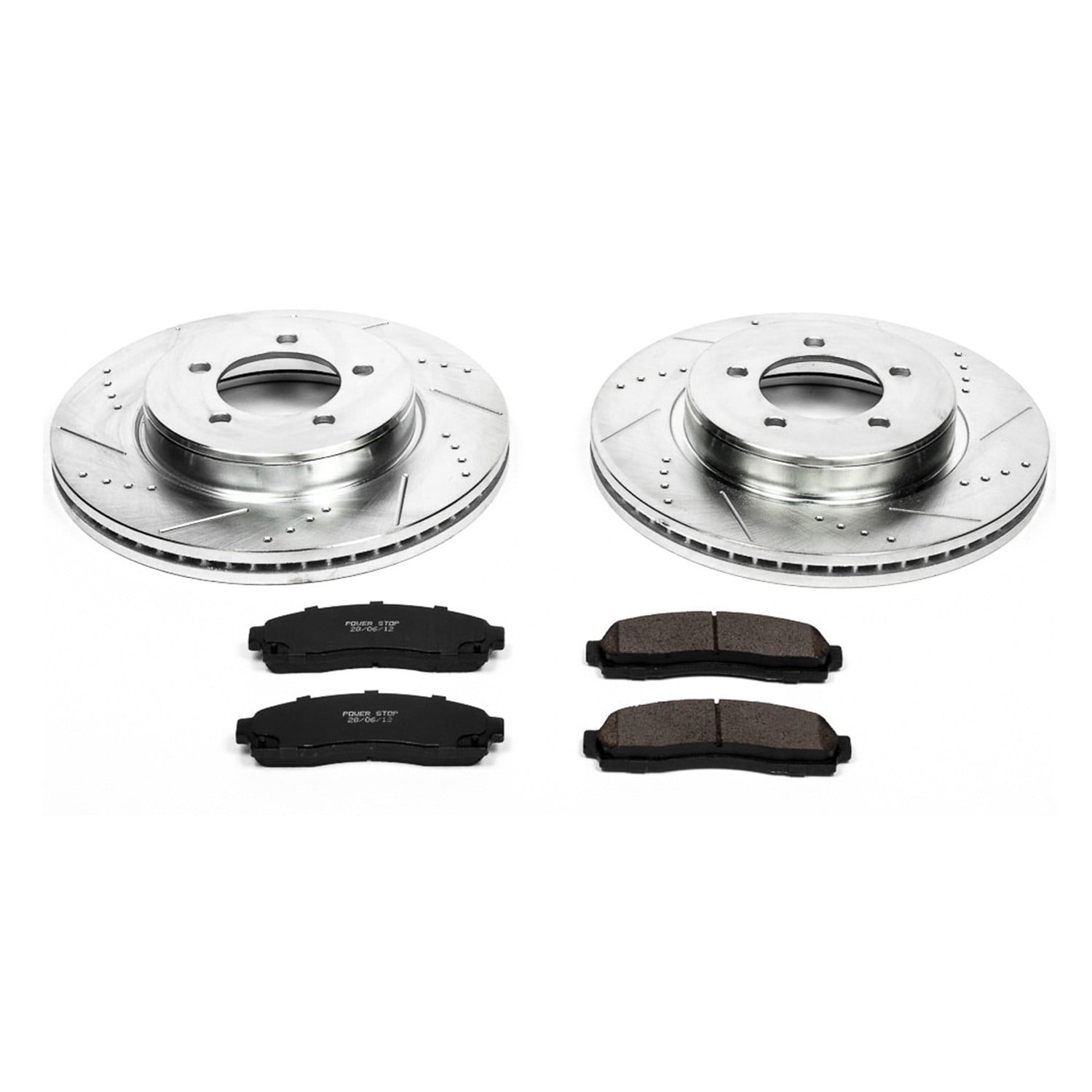 PowerStop Front Z23 Evolution Sport Carbon-Fiber Ceramic Brake Pad and Drilled & Slotted Rotor Kit Fits: FORD MERCURY Select Models K1931