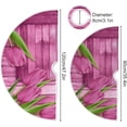 thumbnail image 3 of FMSHPON Mother's Day Wood Pink Flower Xmas Christmas Tree Skirt Stand Mat for Holiday Party Decoration Indoor Outdoor 36 inches, 3 of 6