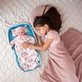 thumbnail image 4 of Baby Doll Bed HappyVK, capazo portátil para muñecas, rosas rosas, 4 of 9
