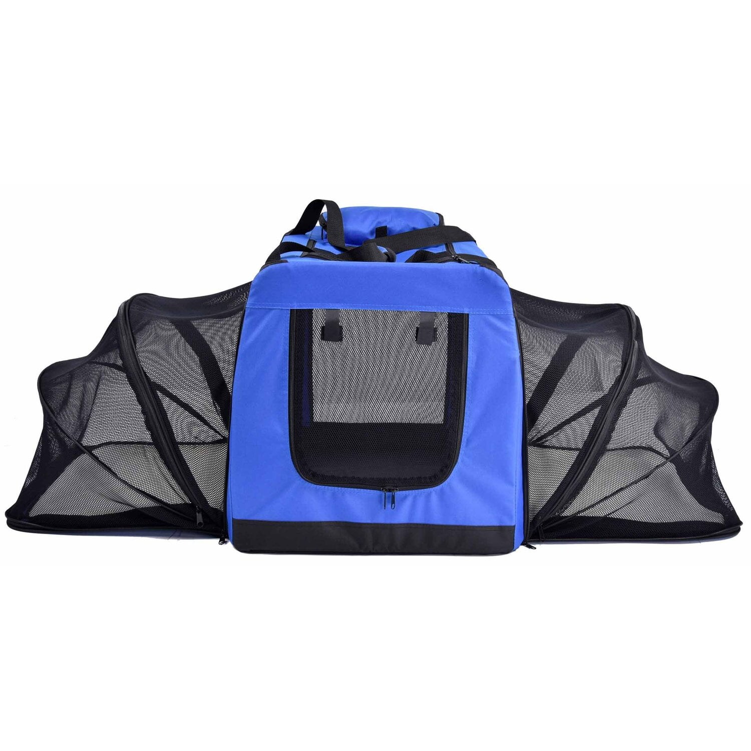 Pet Life ® 'Hounda Accordion' Metal Framed Soft-Folding Collapsible Dual-Sided Expandable Pet Dog Crate