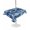 Navy Blue, variant on Outdoor Tablecloth with Umbrella Hole for Patio/Picnic/Party/Camping, Nautical Coastal Waterproof Table Cloth Square Cover Washable, Summer Ocean Anchors Rudder Retro Blue (54"x 54")