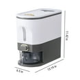 thumbnail image 4 of Rice Dispenser Container under $5! kkbbma Rice Dispenser Container with Measuring Cup, Airtight Food Storage Bin for Kitchen, Cereal Grain Organizer with Date Tracker, 4 of 7