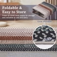 thumbnail image 6 of Garvee 2'x10' Farmhouse Bordered Runner Rug Braid Printed Carpet, Washable Soft Non Slip Rug for Hallway Bedroom Entryway, Blue, 6 of 7
