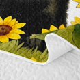 thumbnail image 5 of Manfei Rustic Kitten Bed Spread Queen, Kawaii Farmhouse Sunflower Queen Coverlet Set, Black, 3-Piece, 1 Quilt and 2 Pillowcases, 5 of 7