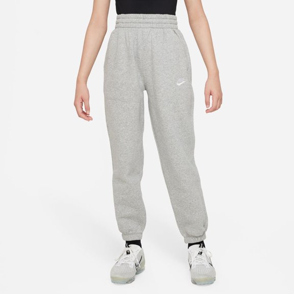 Girls 7-16 Nike Sportswear Classic Logo Club Oversized Fleece Pants Color: Gray Size: SMALL