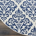 thumbnail image 4 of Nourison Grafix Damask White/Blue 5'3" x ROUND Area Rug, (5 Round), 4 of 8