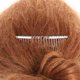 thumbnail image 2 of Peineta de alambre metálico para el pelo, 7,8 cm, 20 dientes, para novia, para velo de boda (plateada), 2 of 6