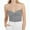 Grey, variant on JIUKE Tube Tops for Women Strapless Sleeveless Crop Shirts Ribbed Knit Going out Tops Slim Fitted Solid Basic Tees