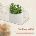 thumbnail image 2 of Luncia Window Plant Floating Shelves – 14.6 × 3.6" Acrylic Suction Cup Shelf 2-Pack for Indoor Plants, 2 of 9