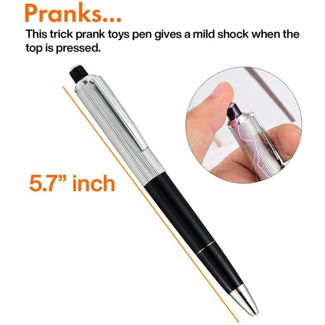 Fun prank shock pens electric shock ballpoint 2 pcs Safe Fun Prank Shock Pens Electric Shock Ballpoint Prank Trick Prank Gag Gadget for Fool's Day ANGGREK Otros