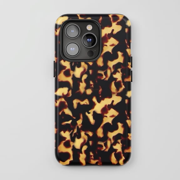 Tortoiseshell Pattern For iPhone Protective Phone Case Classic Elegant Amber Brown