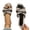Black, variant on Extra Wide Square Open Toe Flat Sandals for Women Solid Color Slide Slippers Soft Cushion Indoor Outdoor Plus Size Casual Shoes