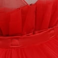 thumbnail image 6 of Efsteb High Low Flower Girl Dresses for Wedding Kids Sleeveless Princess Gown Dress Kids Birthday Party Dress (Red,3-4 Years), 6 of 7