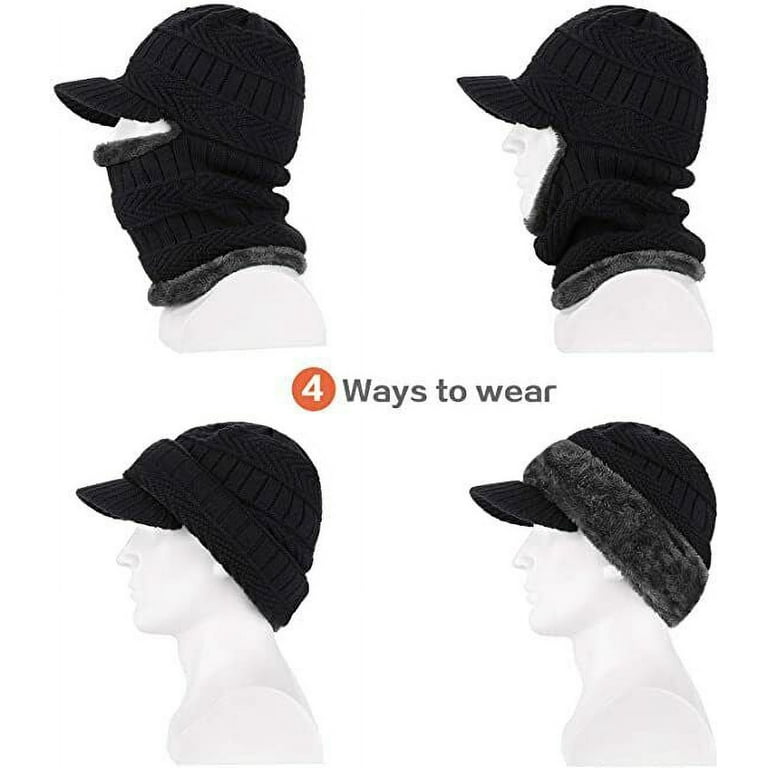 帽子 rajabrooke fleecehat 2 Pack Face Mask Ski Winter Hat Windproof Fleece Balaclava