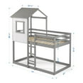 thumbnail image 3 of Tree House Bunk Bed - Rustic White with Light Gray Frame, 3 of 10