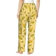 thumbnail image 3 of Pajama Pants Women, Cute Corn Yellow Stripe Sweatpants Soft Sleep Lounge Pants, Casual PJ Bottoms Pants with Pockets, 3 of 5
