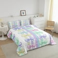 thumbnail image 3 of Erosebridal Rainbow Bowknot Bedding Queen Comforter Set for Princess, , Reversible 3 Pieces, 3 of 8