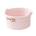 thumbnail image 1 of Bañera de pies, cubo ligero y portátil para baño de pies con puntos de masaje para relajación y pedicura en el hogar. Rosa, 1 of 8