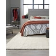thumbnail image 3 of Rugs.com Solid Shag Collection Rug – 8 Ft Square Pure Ivory Shag Rug Perfect For Living Rooms, Kitchens, Entryways, 3 of 8