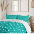 thumbnail image 6 of Ambesonne Birds Duvet Cover Sets, Maritime Seagulls Pattern, 2-Queen, Dark Seafoam and White, 6 of 7