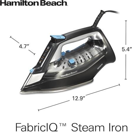 FabricIQ Steam Iron for Clothes & Garment Steamer with Intuitive FabricIQ Touchpad