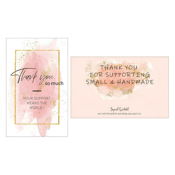 CCOCC 50Pcs/Set Sealing Sticker DIY Strong Stickiness Rectangular Thank You Gift Box Packing Label for Packages