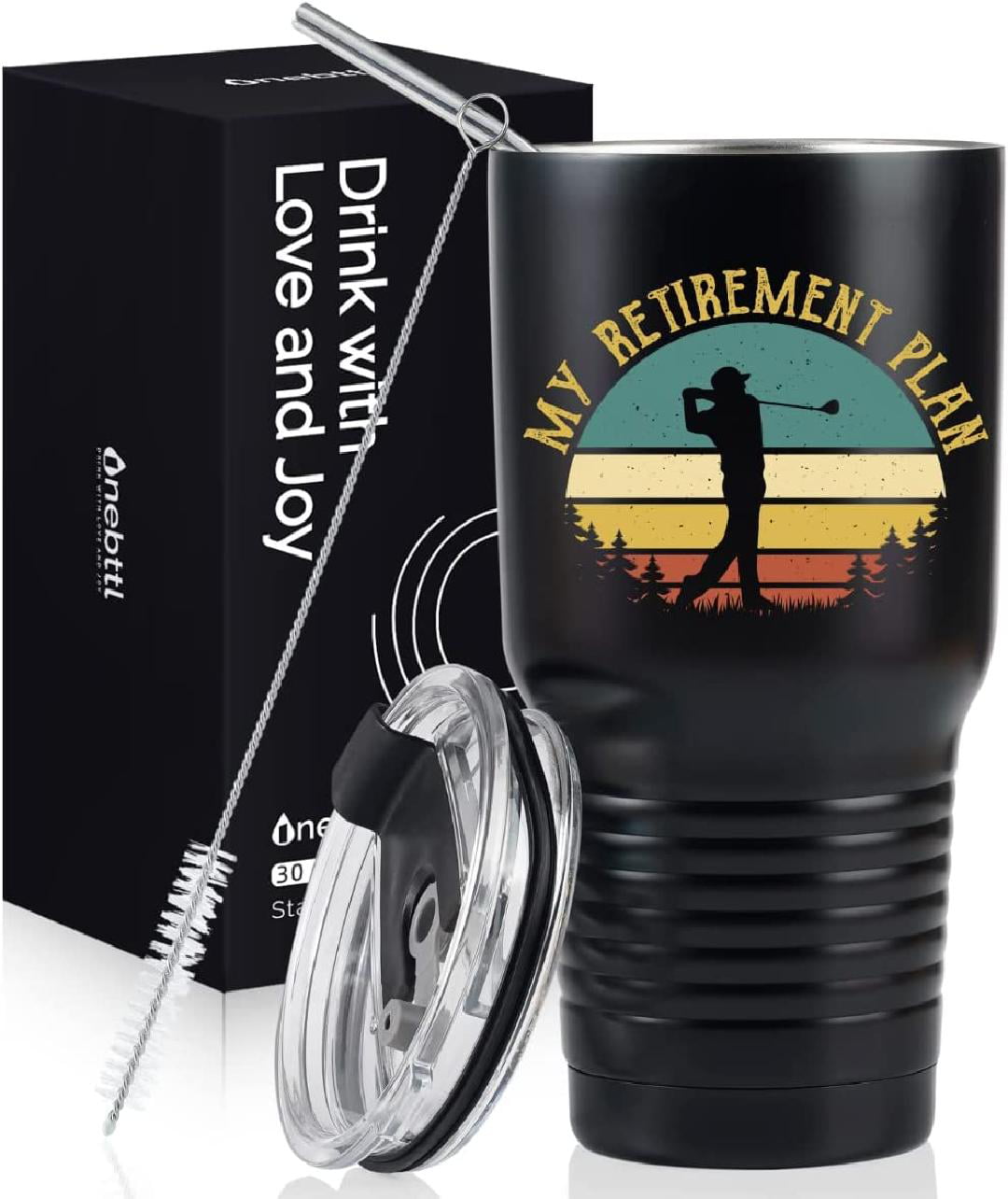 Retirement Gifts for Men Funny Tumbler Retiring Gift Ideas for Coworkers,  Boss, Dad, Friends Stainless Steel Matte Black 20 Oz Tumbler with Lid,  Water Bottle, Travel Coffee Mug Cups - Walmart.com