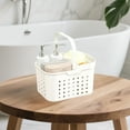 thumbnail image 4 of TOPRenddon Bathroom Shower Caddy - Waterproof Plastic Storage Basket with Drain Holes & Handle for Toiletries Organization (White, 10.2 Inch), 4 of 6